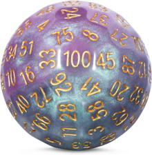 DNDND Mixed Colors Resin D100 Dice 100 Sided Dice with Translucent Organza Bag f