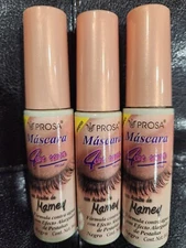 NEW 3 PROSA MASCARA 4 IN 1 WITH MAMEY OIL WATERPROOF EYELASH LENGTHENING EFFECT