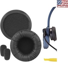 QuickFit Leatherette Replacement Earpads Mic Foam for BlueParrott Headphones
