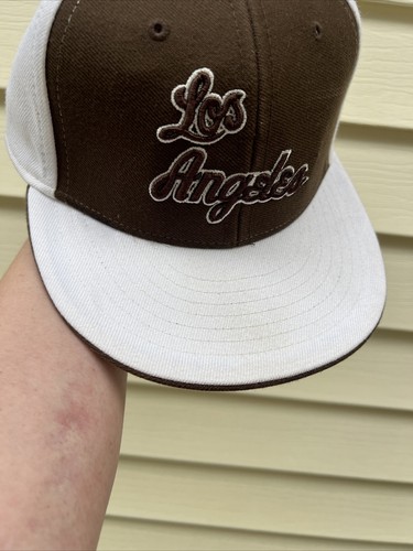 Vintage LA Lakers Hardwood Classics Fitted Hat Twins Enterprise Large-7 3/8 Y2K - Picture 9 of 13