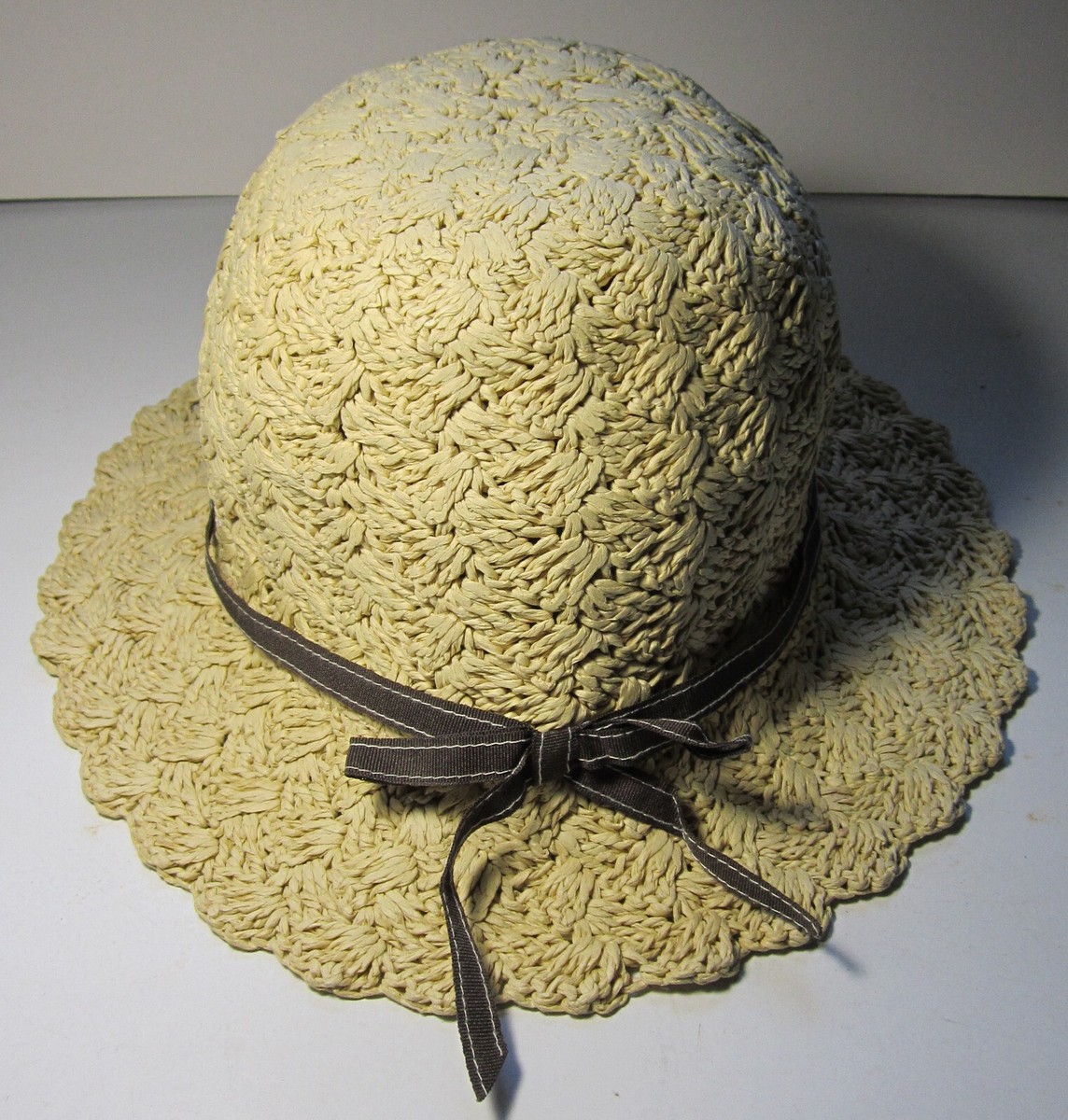 BETMAR New York Beige Color Paper Poly Hat One Size Style  display picture 1