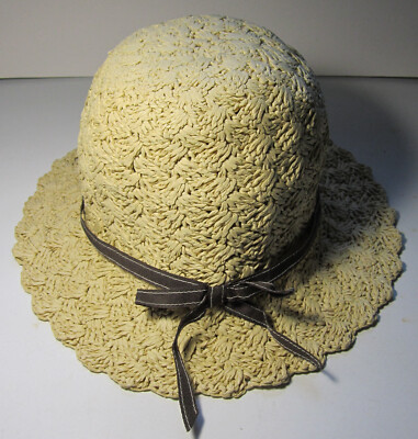 Betmar New York Beige Straw Sun Hat Size 29 Betmar New York Beige Straw Sun Hat Size 29 | eBay main image 3