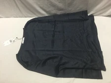 Y340 MANGO BRAND Satin Panel Top Black Size S