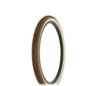 #ad VINTAGE 26quot; BROWN CREAM AIRWHEEL PREWAR SCHWINN CYCLE BICYCLE TIRE GOODYER TREAD $24.98