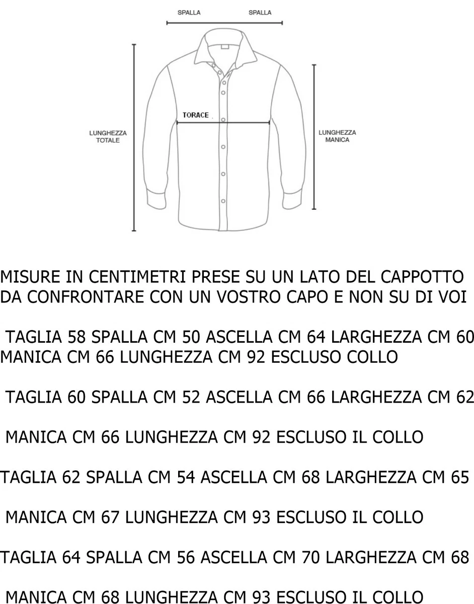 cappotto uomo taglie forti 58 60 62 64 trench elegante invernale