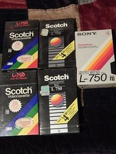 L-750 Scotch/SONY BETA 5 Cassette Lot "Blanks" - NOS  NEW  F Ship. Vtg.