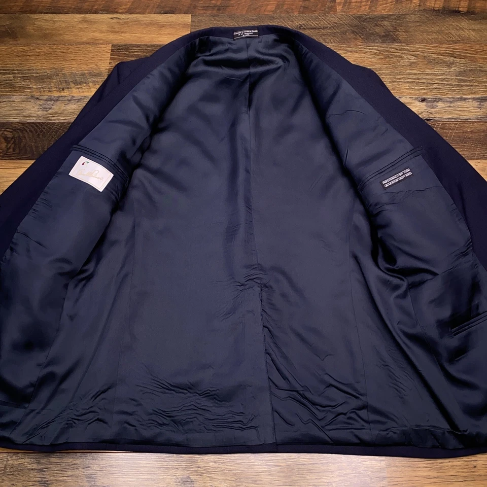 Abrigo deportivo Arnold Palmer vintage para hombre 42S azul marino lana Foto 3 de 4