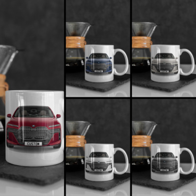Personalisierte BMW 7er Limousine M Sport Pro Tasse Geschenk - Farbe wählbar SCHNELLER VERSAND