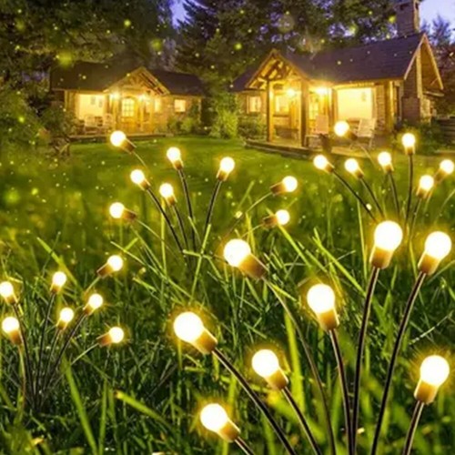Upgrade Solar Stake Lamp Swaying Firefly Lights Outdoor for Patio Pathway Yard