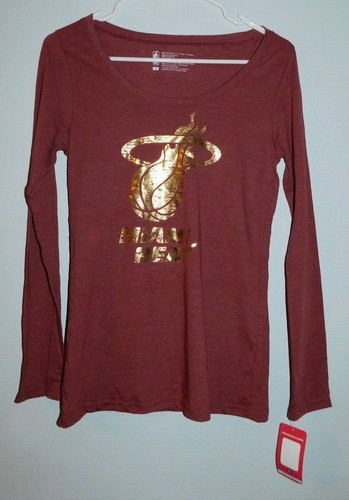 Camiseta para mujer Miami Heat lámina dorada manga larga - Imagen 1 de 2