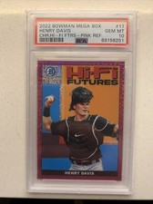 2022 Bowman Mega Box Henry Davis Chrome Hi-Fi Futures Pink Refractor 194/199