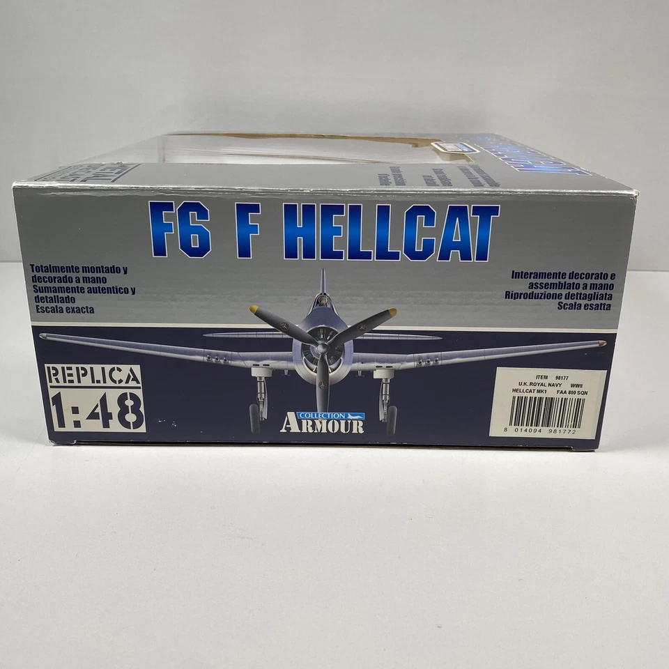 Armour Collection 1:48 F6 F Hellcat MK1 Reino Unido Royal Navy Segunda Guerra Mundial con caja Foto 3 de 4