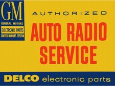 Gm Delco Auto Radio Service 9 X 12 Metal Sign