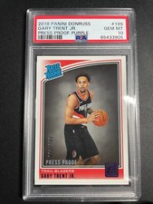 2018-19 Donruss Press Proof Gary Trent Jr Purple - Jersey # 33/199! RC - PSA 10
