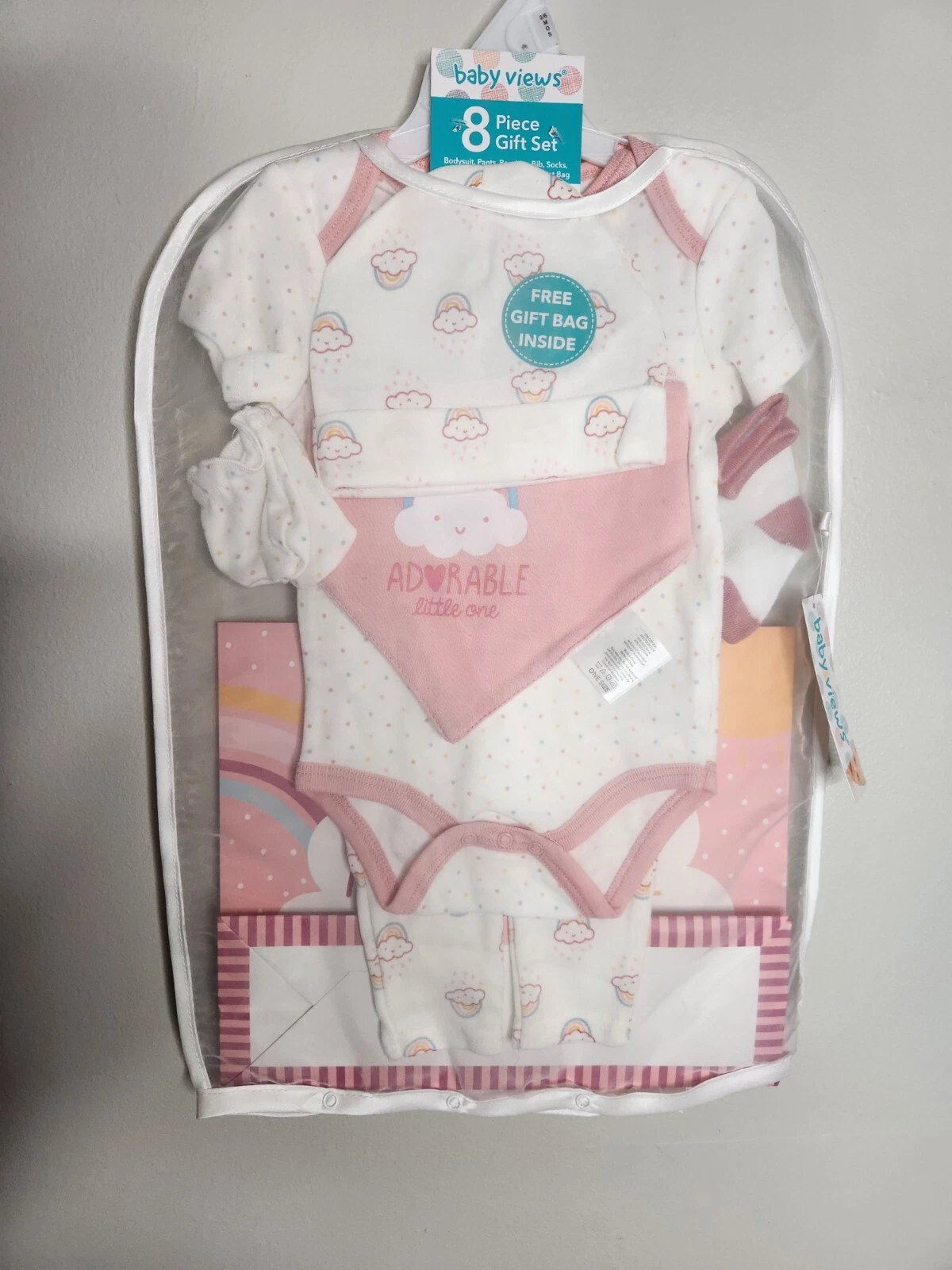 Baby Girls Baby Views 8 Piece Layette Gift Set Rainbows Size 3 - 6 Months