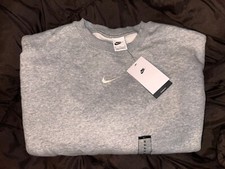 Nike Womens NSW Phoenix Fleece CREW Over-Oversized Crewneck Gray Sweatshirt XL