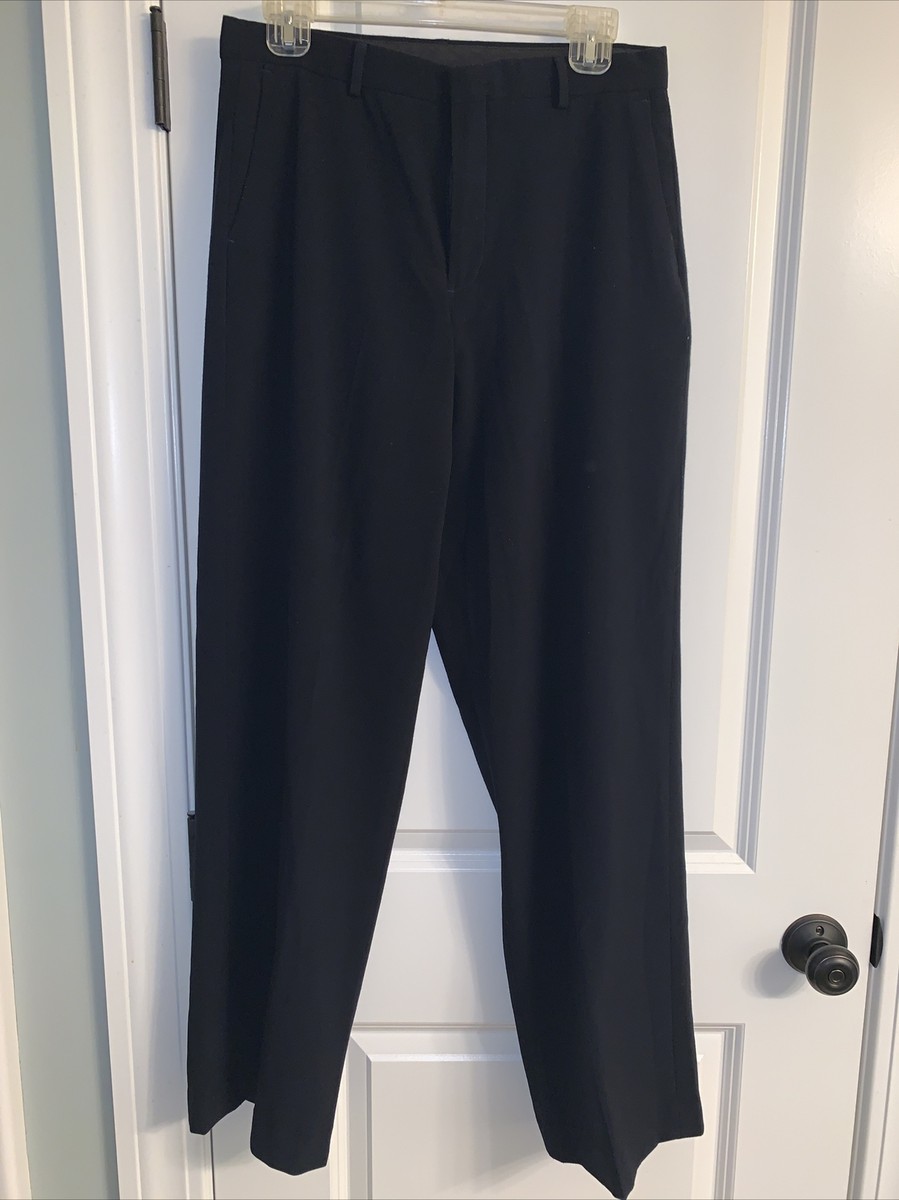 calvin klein navy blue dress pants Calvin Klein Men's Slim-Fit Wool-Blend Stretch Suit Pants - Navy