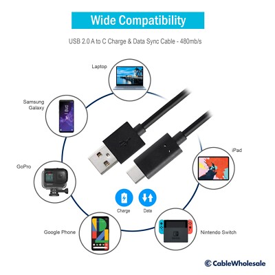 2 METER High Speed USB Shielded Type-C to Type-A M/M Charging Cable 10U2-32102