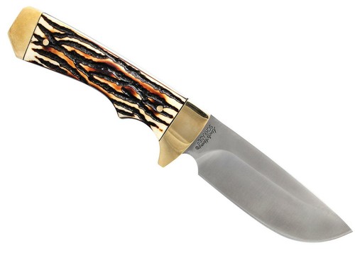SCHRADE UNCLE HENRY ELK HUNTER SKINNING KNIFE WITH LEATHER SHEATH HUNTING 182UH - Picture 2 of 4