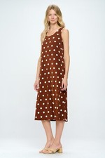 Travel Knit Dress, long A-Line Tank, Stretchy NO-IRON poly/span.  #360B