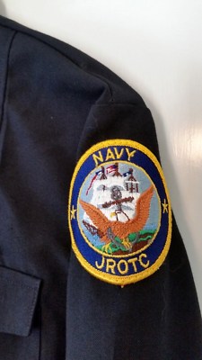 US NAVY USN Womens Long Sleeve Dress Blue Uniform Shirt 40B-15N-30S JROTC |  eBay