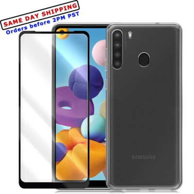 Anti-Scratch Premium Screen Protector TPU Case for Samsung Galaxy A21 SM-A215U