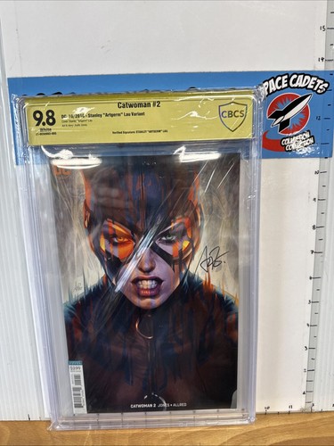 Catwoman #2 Artgerm Variant Autographed CBCS 9.8 Graded Comic Book