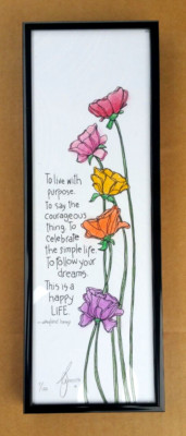 Wayland Henry Wall Art This Is A Happy Life Signed Numbered Pro Framed EC 12 X 4