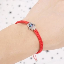 Evil Eye Red String Kabbalah Bracelet Mati Nazar Good Luck Charm Protection Gold