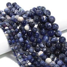 Natural Stone Blue Sodalite Round Spacer Beads for Jewelry Making 4 6 8 10 12mm