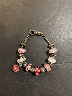 Trollbeads LAA .925 Sterling Silver With 16 Charms Bracelet | eBay