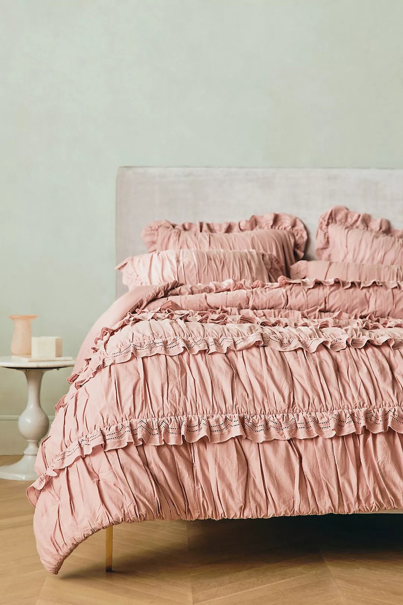 ANTHROPOLOGIE Willaオリエンタルテイスト花柄Bedキルト(QUEEN) Amazon.com: KIUINNO Floral Duvet Cover Full Size - Soft and