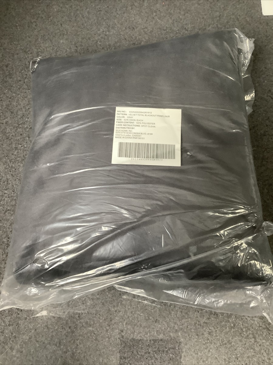 Silk Home Velvet Total Blackout Panel Pair 52”x84” M52A | eBay