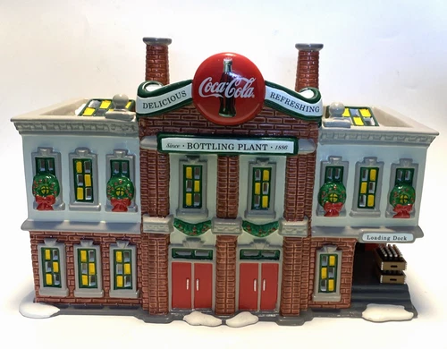 Vintage Dept 56 Coca-Cola Bottling Plant 1994 Lighted Snow Village #5469-0