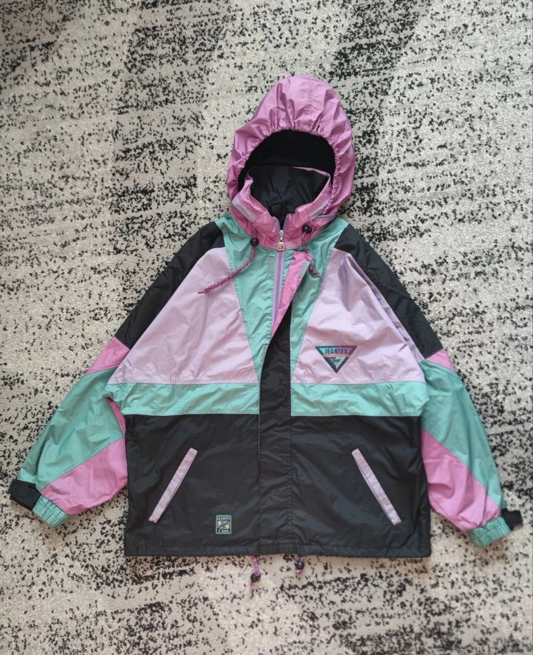 Jeantex VINTAGE 90s nylon jacket with hood,