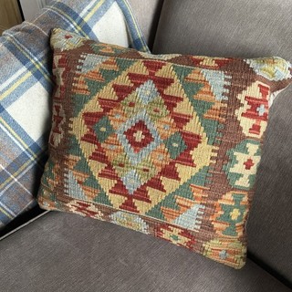 Cushion Covers 50 x 40cm Handmade Afghan Kilim Multi Coloured