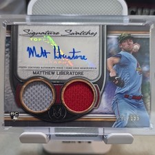 Topps 2023 Museum Collection Dual Relic Auto RC Liberatore #SWDRA-ML /399