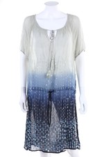 TWINSET Kleid Damenkleid Pailletten L dunkelblau hellgrau NEU