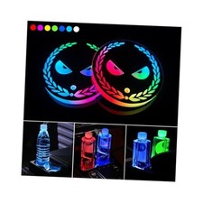 LED Cup Holder Lights, 2 PCS USB Charging Coasters With 7 Colors Luminescent