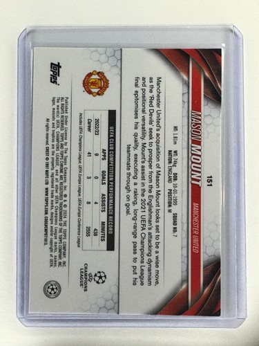 MASON MOUNT 2023-24 Topps Chrome UEFA #151 NEON GREEN WAVE REFRACTOR /399 Man Un - Picture 2 of 3