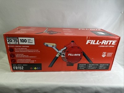 Fill-Rite FR152 Piston Hand Pump with Hose & Nozzle Spout, Red - New