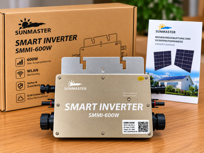 NEU SunMaster Wechselrichter SMMI-600W für Balkonkraftwerke mit 2 MPPT Solar