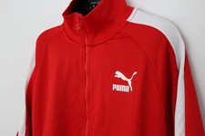Puma Men's Red w/ White Trim Knit Full Zip Track Jacket SZ: 3XL 3X XXXL NWT