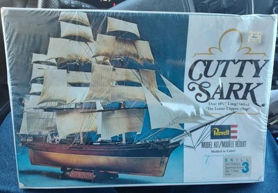 Sealed 1979 Revell Cutty Sark Clipper Sailing Ship Boat Model Kit 5401 Skill 3