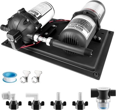 WASSERMANN 12V Boat Water Pump and Accumulator Tank System, 7.0GPM 75PSI Self Pr