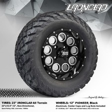 4x Golf Cart 12 Black Pioneer Wheels And 23x10.5-12 Ironclad At Tires 4x Golf Cart 12 Black Pioneer Wheels And 23x10.5-12 Ironclad At Tires