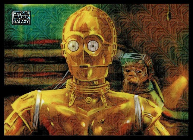 2020 Topps Chrome Star Wars Galaxy MOJO Refractor C-3PO/Babu Frik #8 C25