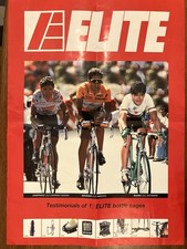 Elite Ciussi Bottle Cages Vintage Cycling Poster TDF Indurain Bugno Chiappucci 