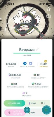 Pokémon Go Shiny Rayquaza Special Background Go Fest 2026 - Trade/ Lucky Trinket