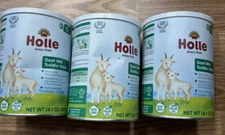 3 X Holle Goat Milk Toddler Drink Toddlers 1 Year+ 14.10z (400g) each can 8/2026